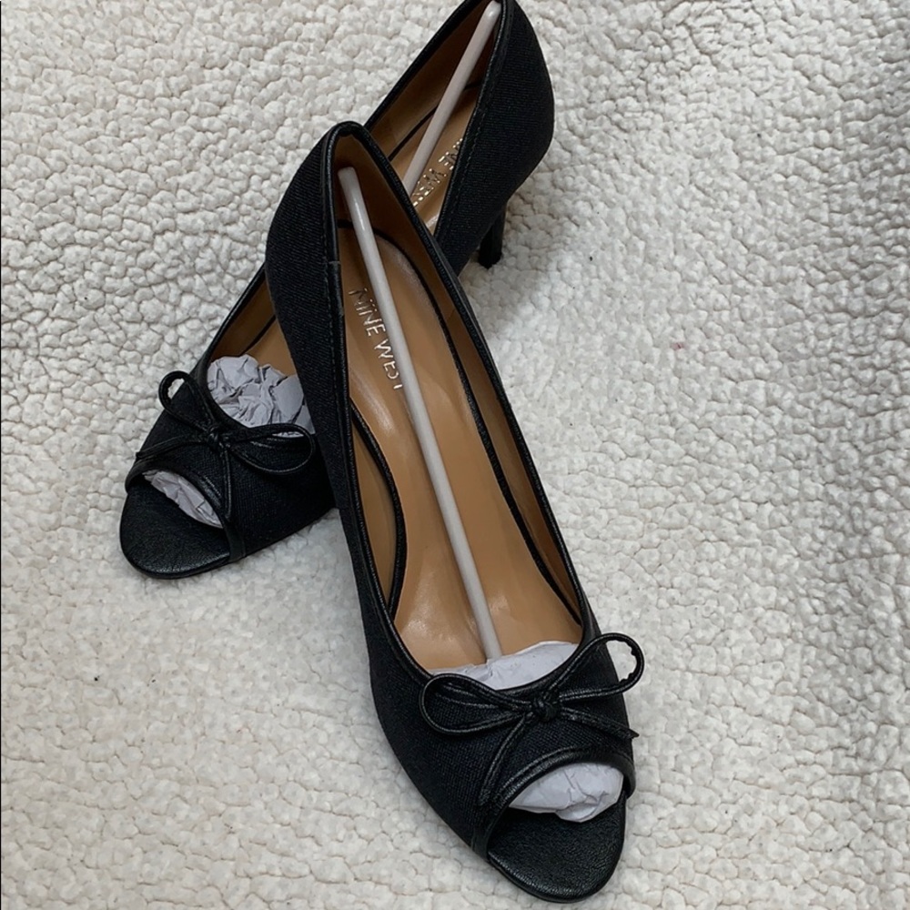 Nine West black, heel.